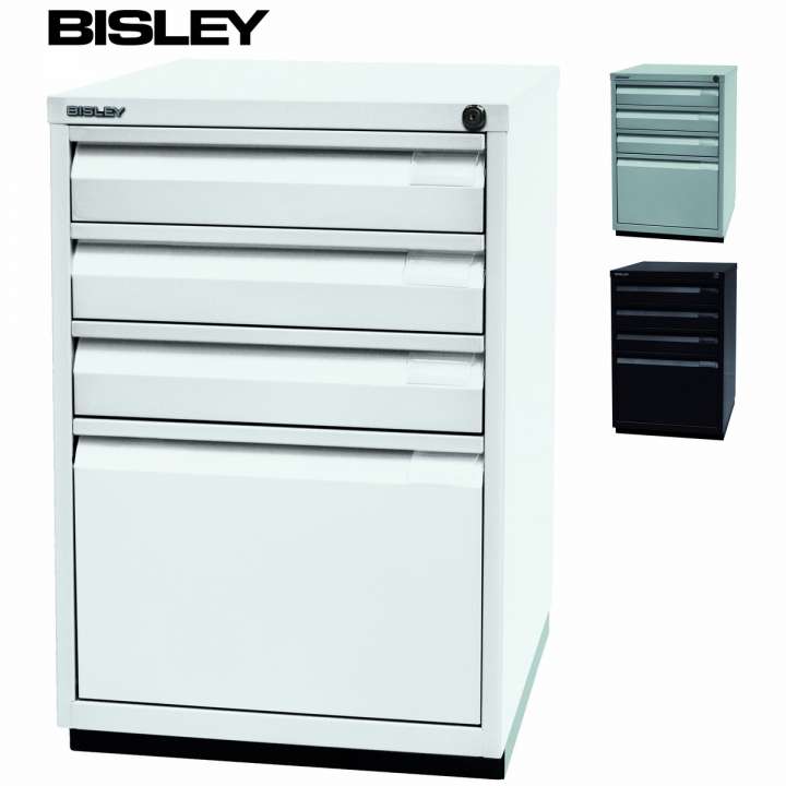 Schreibtischcontainer Serie F BISLEY Schubladenschrank Bürocontainer aus Metall Aktencontainer Standcontainer in weiß
